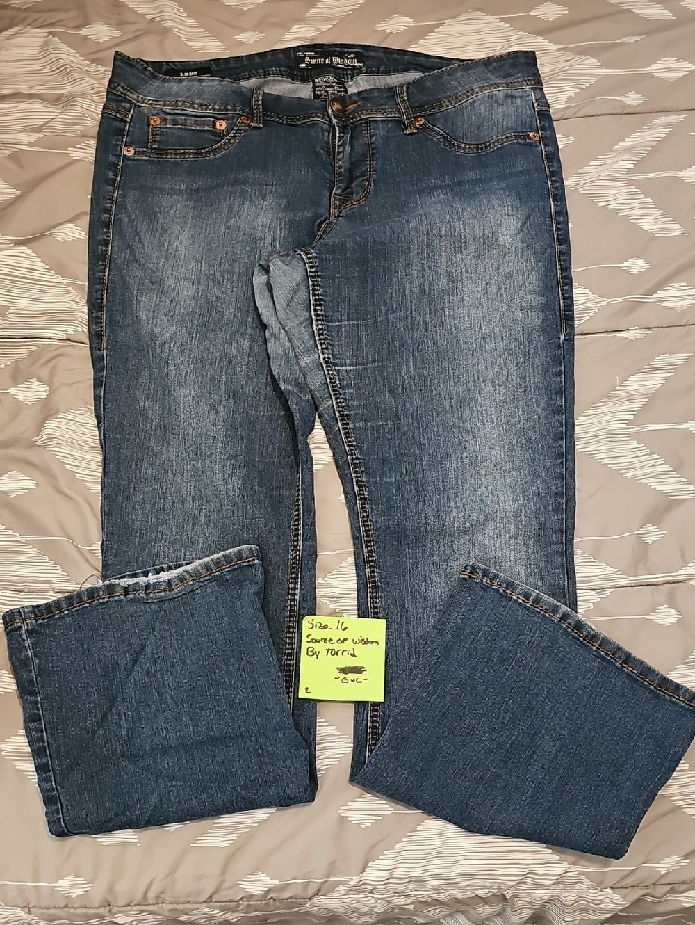 Torrid Source Of Wisdom Bootcut Blue Jeans